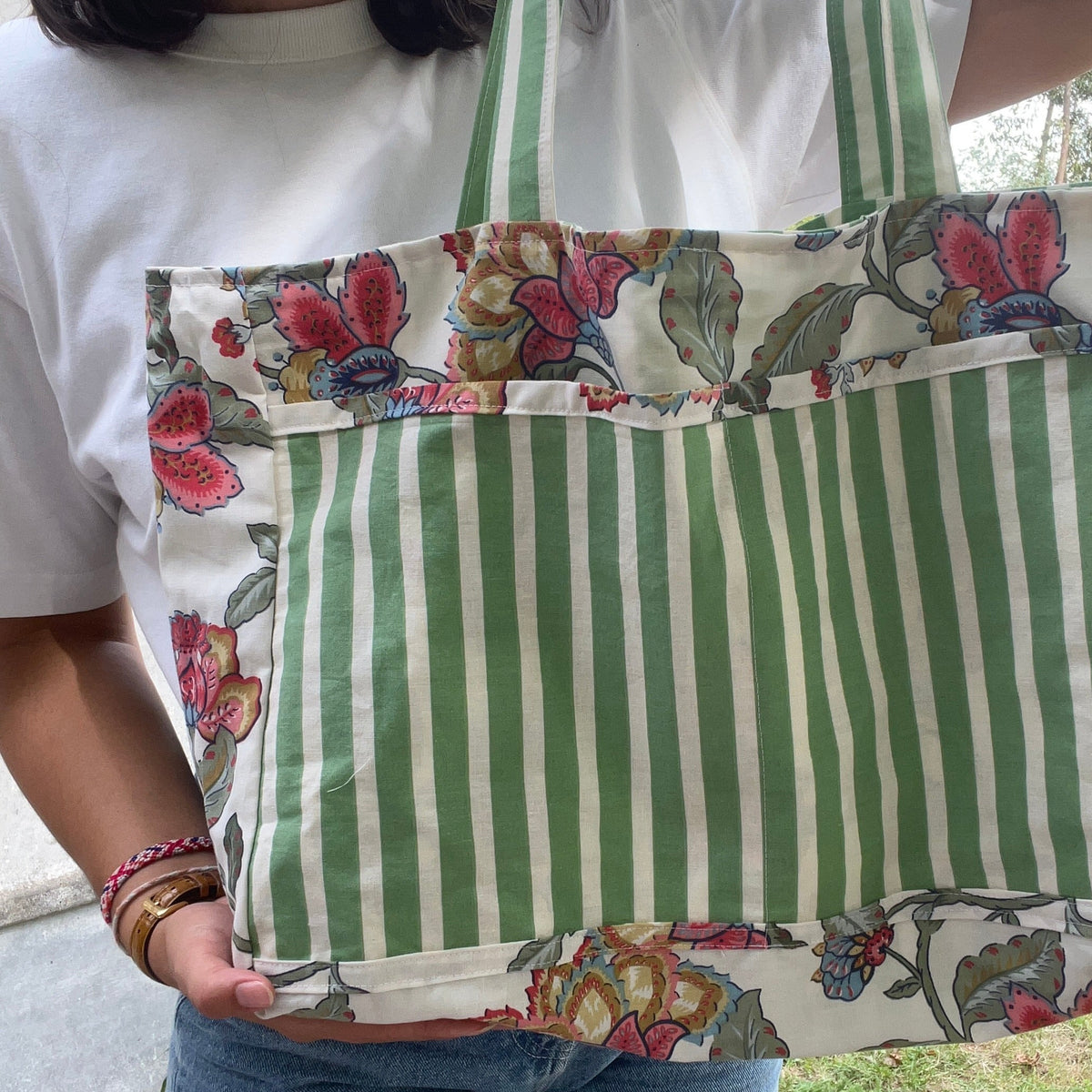 Sac cabas réversible