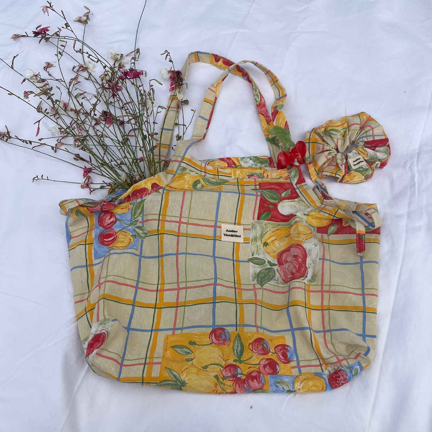 Duo sac cabas - chouchou assorti