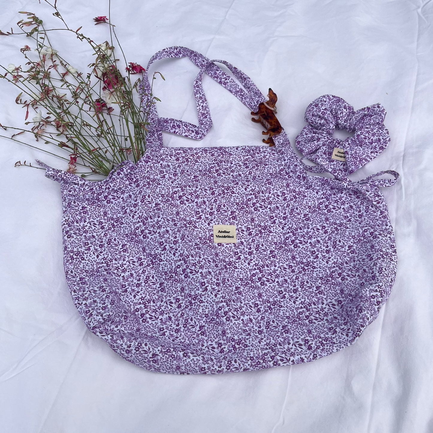 Duo sac cabas - chouchou assorti