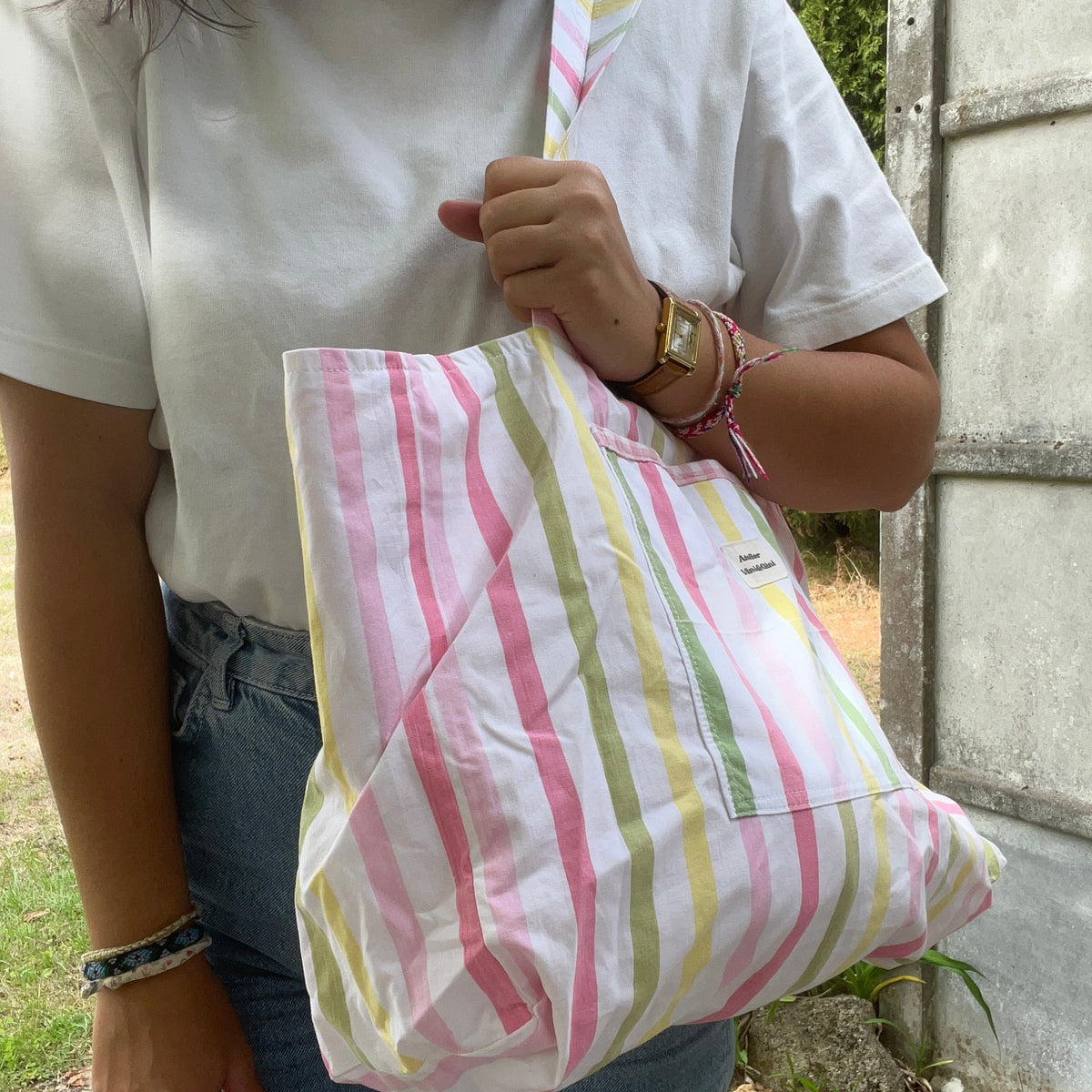 Sac cabas réversible
