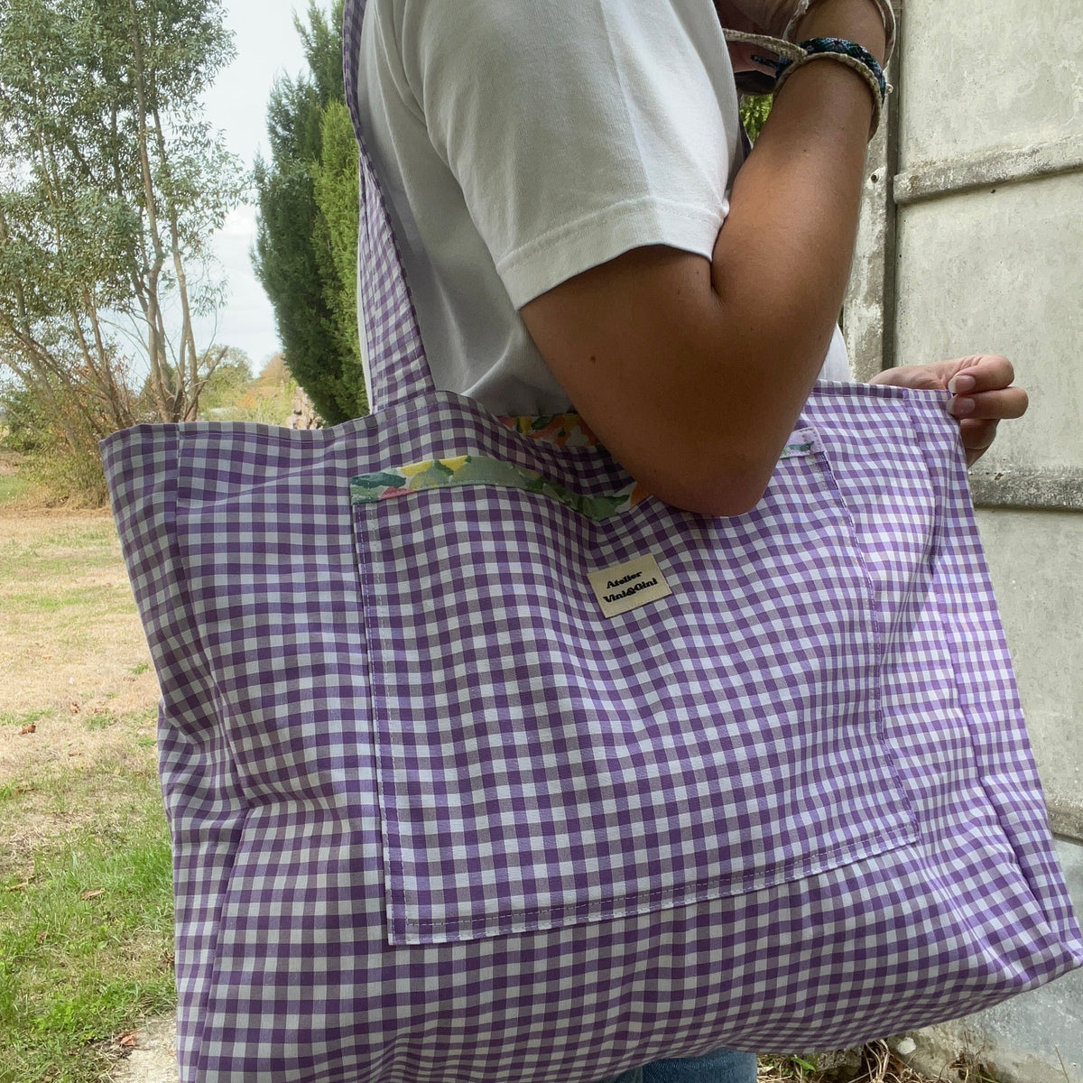 Sac cabas réversible