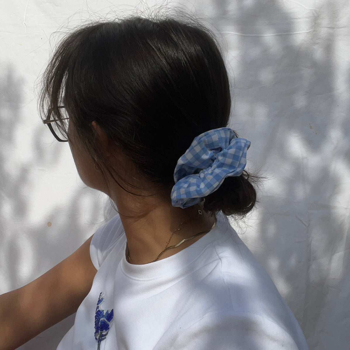 Chouchou XL - vichy bleu