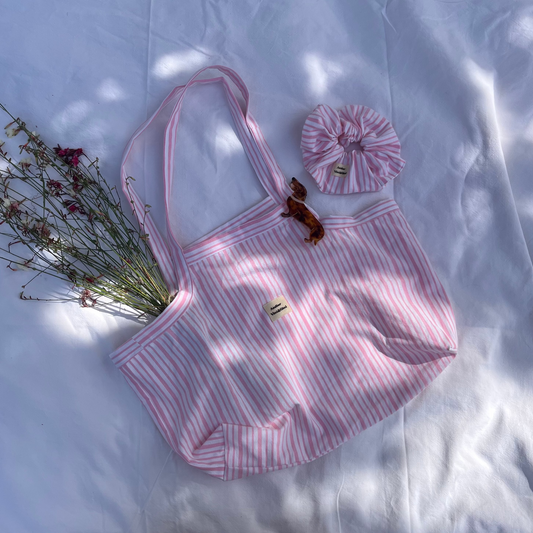 Duo sac cabas - chouchou assorti